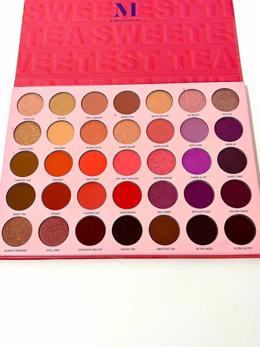 Morphe Sweetest Tea Eyeshadow Palette — Pink, Coral, Purple & Brown Mix